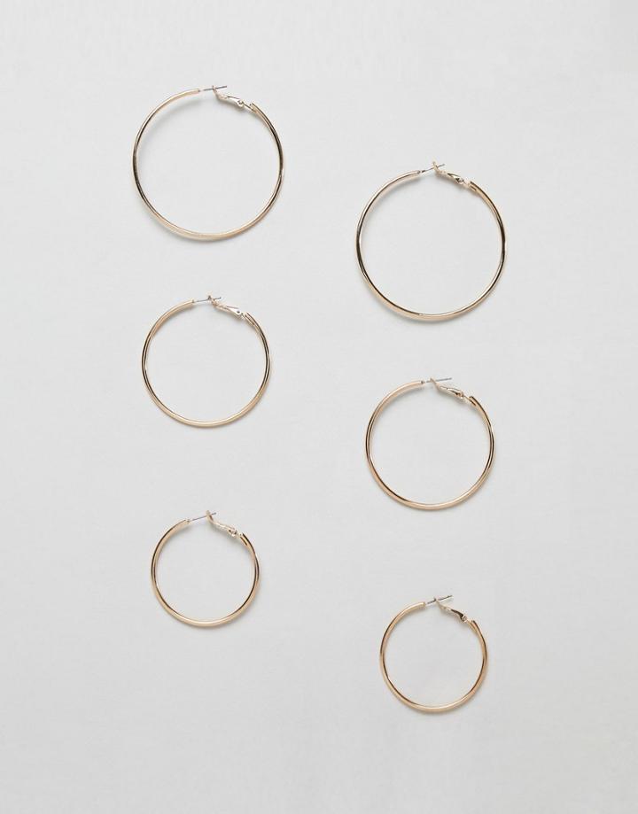 Aldo Edeinna Multi-sized Hooped Earrings In Mixed Metals - Multi