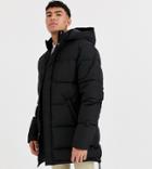 Asos Design Tall Oversized Puffer Jacket In Black