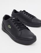 Lacoste Challenge Sneakers In Black Leather