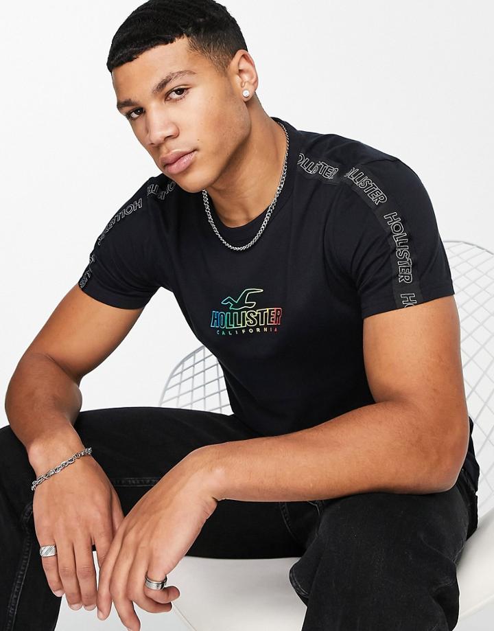 Hollister T-shirt With Ombre Effect In Black