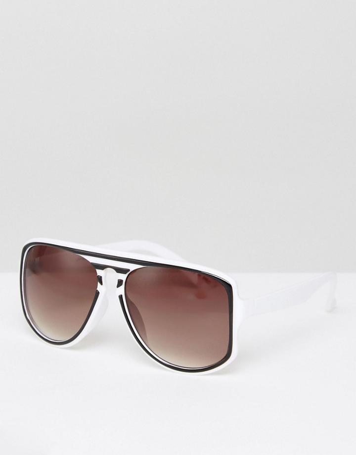 Jeepers Peepers Stripe Frame Sunglasses - Black