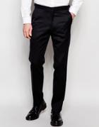 Hart Hollywood By Nick Hart 100% Wool Flannel Pants In Slim Fit - Charcoal
