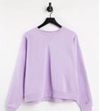 Stradivarius Crew Neck Sweatshirt In Lilac-purple