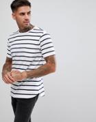 Another Influence Fitted Stretch Curved Hem T-shirt - Navy