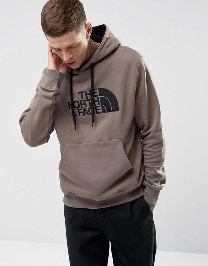 The North Face Drew Peak Hoodie Large Logo In Beige - Beige