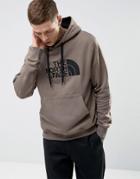 The North Face Drew Peak Hoodie Large Logo In Beige - Beige