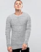 Jack & Jones Premium Oversized Knit Sweater - Gray