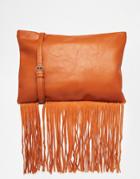 Urban Originals Fringed Cross Body Bag - Tan