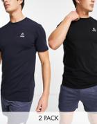 Gym 365 Multipack 2 Core T-shirts In Black/navy