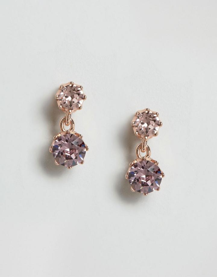 Ted Baker Connolee Crystal Crown Short Drop Earrings - Pink
