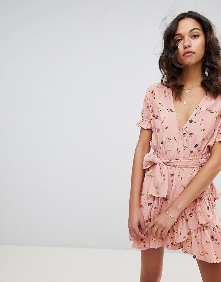 Faithfull Le Moulin Mini Dress - Pink