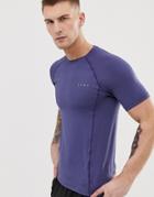 Asos 4505 Muscle Training T-shirt With Quick Dry In Slate Blue - Blue