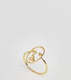 Asos Gold Plated Sterling Silver Face Ring - Gold