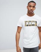 G-star Beraw Camo Box Logo T-shirt - White