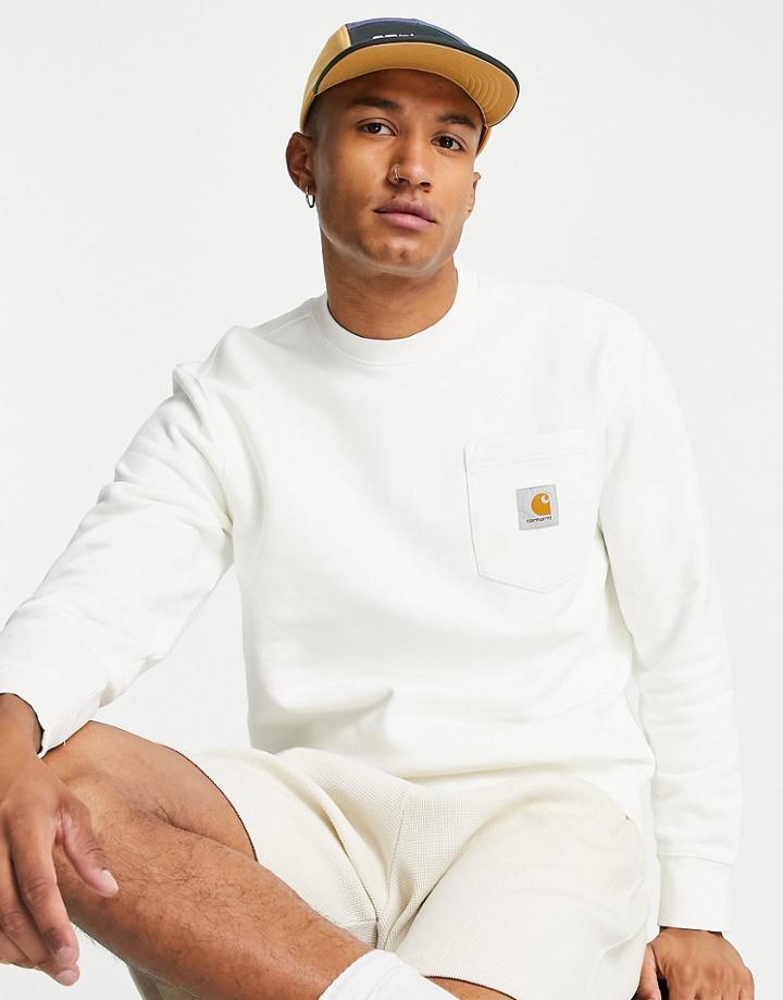 Carhartt Wip Pocket Oversized Sweatshirt In Off White