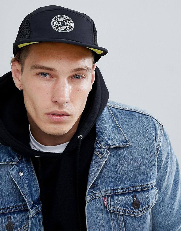 Dc Shoes 5 Panel Cap With Logo - Black