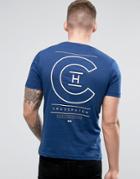 Crosshatch Logo Back Print T-shirt - Blue