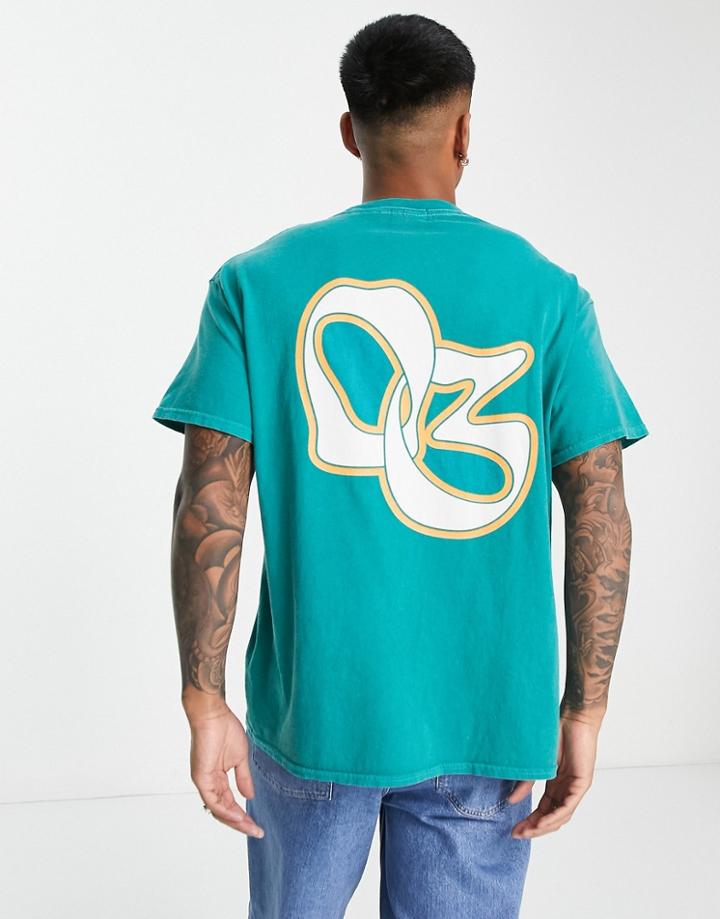 Topman Oversized T-shirt With Number Print In Green