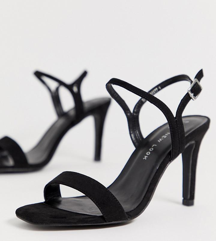 New Look Wide Fit Stiletto In Black - Black