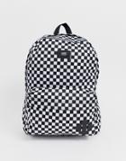 Vans Old Skool Backpack In Checkerboard-black