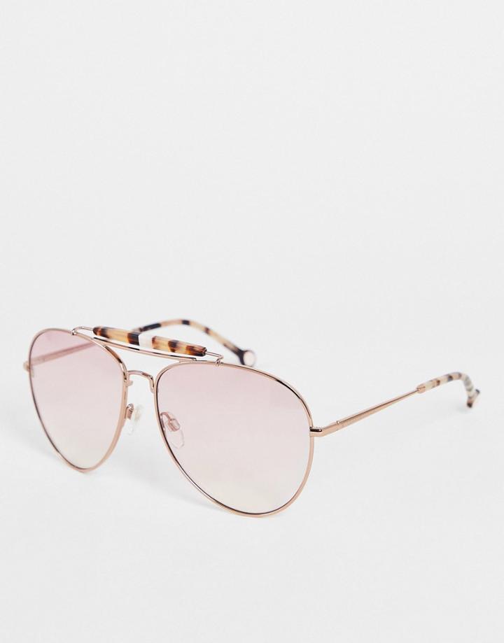 Tommy Hilfiger Aviator Sunglasses In Pink Th 1808/s