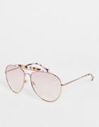 Tommy Hilfiger Aviator Sunglasses In Pink Th 1808/s