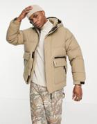 Carhartt Wip Munro Padded Jacket In Beige-neutral