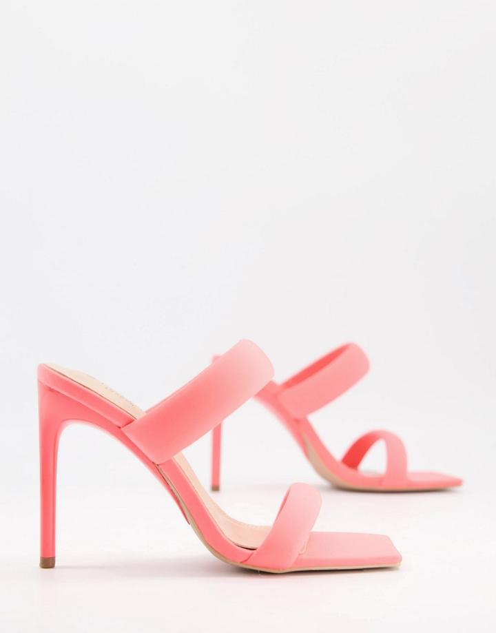 Simmi London Skye Padded Mules In Pink