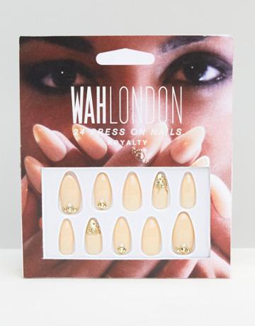 Wah London & Asos Press On Nails - Royal Nude - Beige