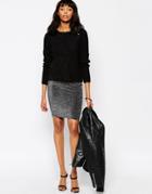 Minimum Jersey Pencil Skirt - 1020 Silver