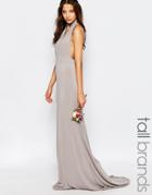 Tfnc Tall Wedding Multiway Fishtail Maxi Dress - Gray