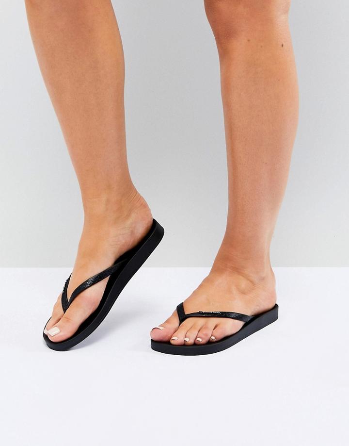 Ipanema Tropical Flip Flops - Black