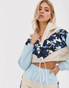 Asos Design Tracksuit Jacket In Camo Color Block - Multi