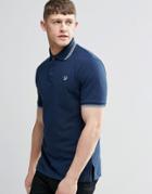 Fred Perry Laurel Wreath Polo Shirt 1953 Re Issue In Navy - Navy