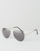 Pieces Malli Aviator Sunglasses - Gold