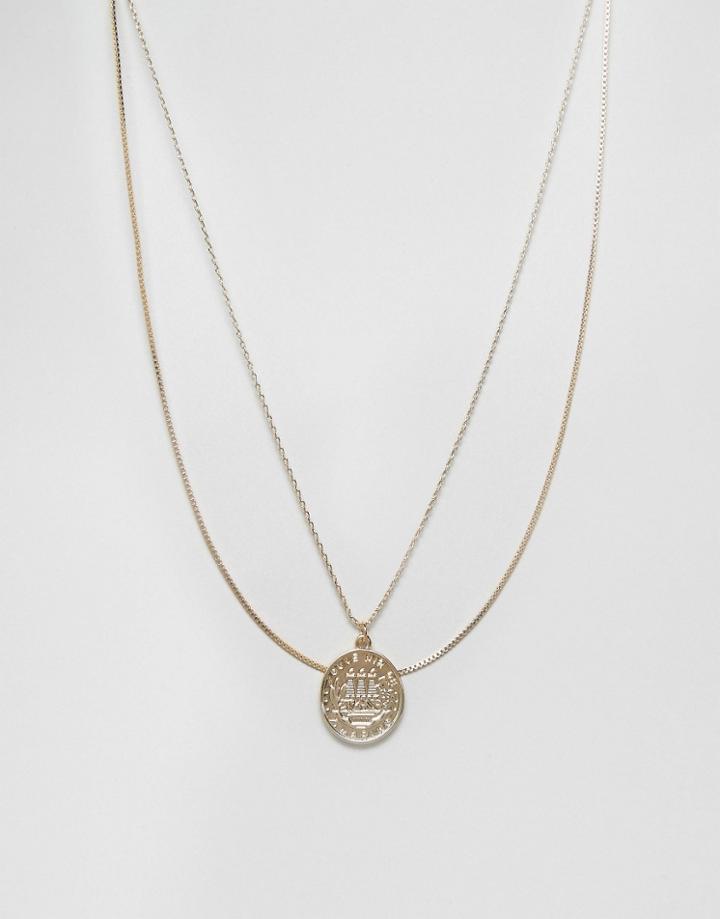 Monki Sovereign Layered Necklace - Gold