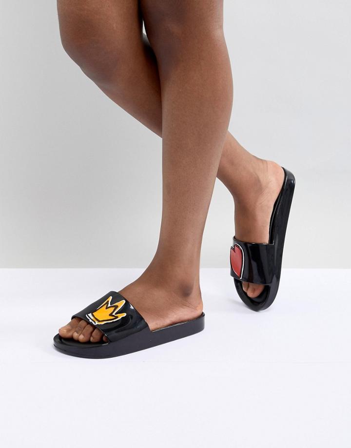 Vivienne Westwood For Melissa Beach Slide Charming-black