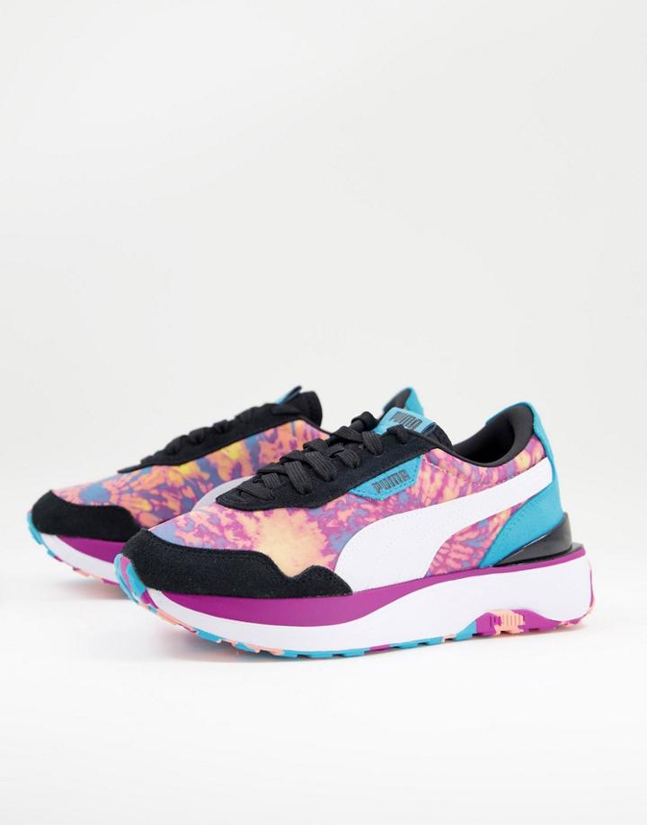Puma Cruise Rider Sneakers In Purple Tie Dye