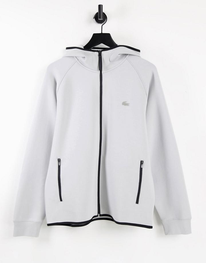 Lacoste Motion Hooded Zip Sweatshirt-gray
