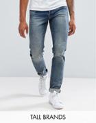 Jack & Jones Tall Intelligence Jeans In Tapered Fit - Blue