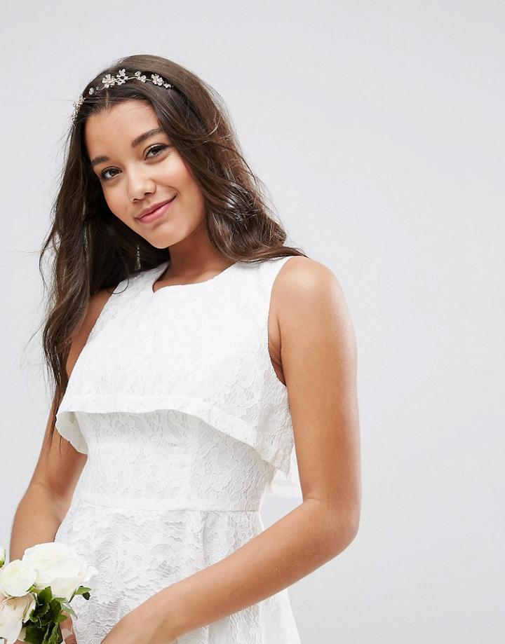 Asos Bridal Floral Vine Hair Crown - Silver