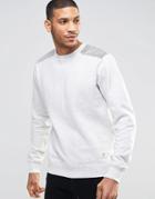 Bellfield Sweatshirt With Shoulder And Elbow Patches - Gray