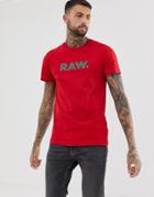 G-star Graphic Raw T-shirt In Red - Red