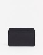 Asos Design Leather Card Holder In Black