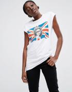 Asos Boyfriend T-shirt Sex Pistols Union Jack Print - White