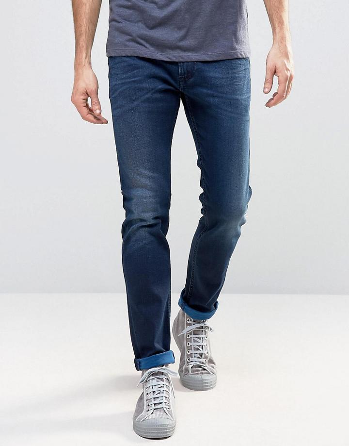 Diesel Thommer Slim Stretch Taper Jean 84bv Royal Indigo Foam Dye - Bl