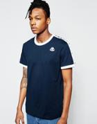 Kappa Ringer T-shirt With Side Taping - Navy