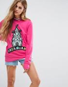 The Ragged Priest Castle Patch Sweatshirt - Pink