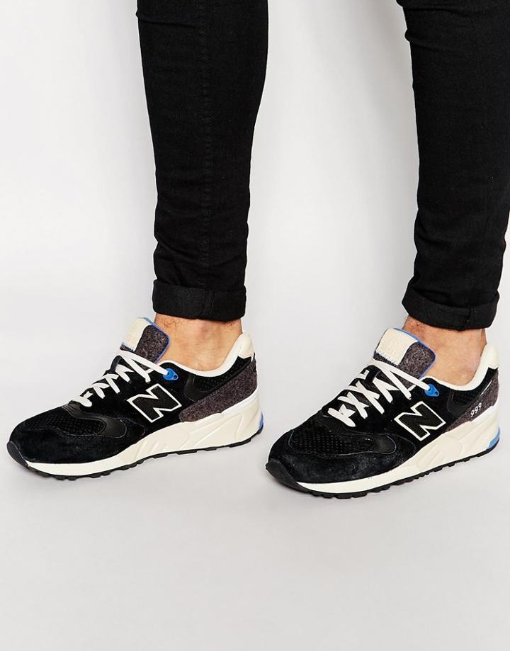 New Balance 999 Suede/wool Sneakers - Black