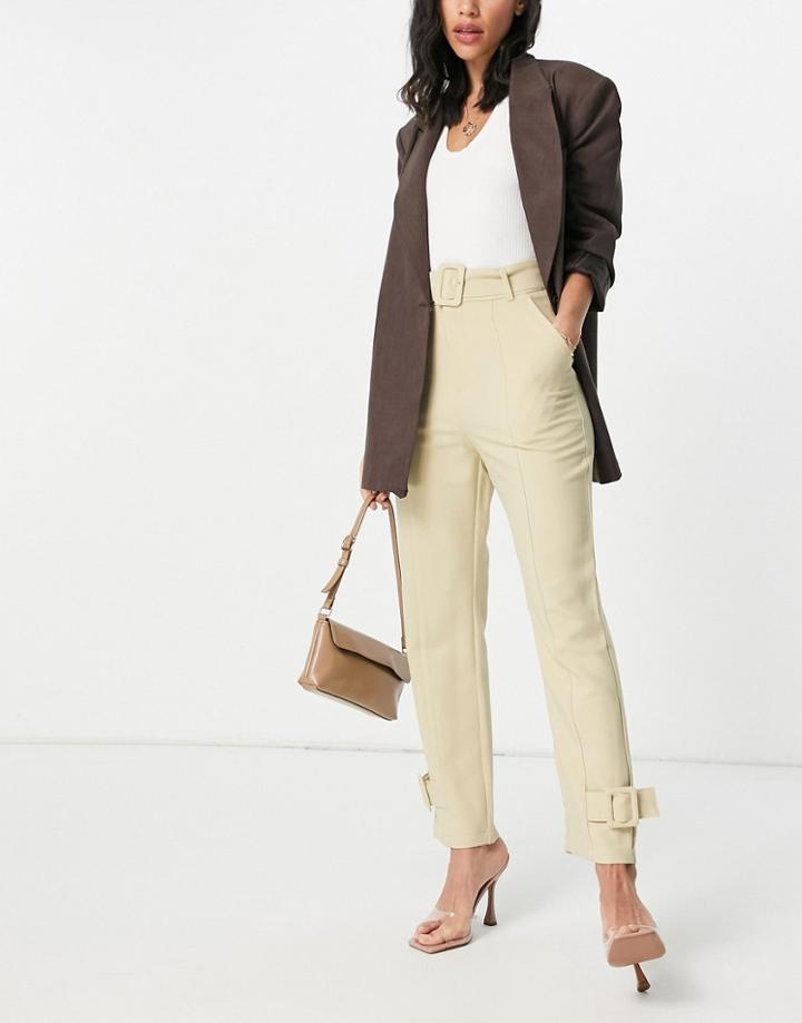 4th & Reckless Buckle Pants In Sand - Part Of A Set-neutral